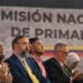El presidente de la Comisión Nacional de Primarias, Jesús María Casal, asiste a un evento para anunciar la fecha de las elecciones primarias del candidato de la oposición que se postulará para presidente el próximo año, en Caracas, Venezuela, el miércoles 15 de febrero de 2023. La fecha fue fijada para el 22 de octubre. (AP Foto/Matias Delacroix)